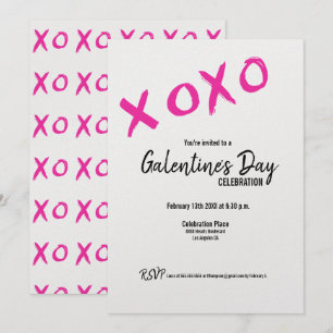 XOXO Galentine's Day Friends Valentijns Party Invi Kaart
