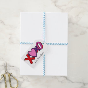 XOXO gepersonaliseerde label,Valentijnsdag  Cadeaulabel