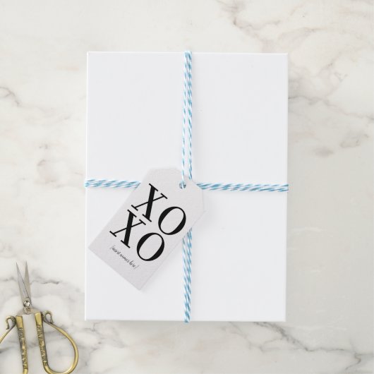 XOXO Gift Label Cadeaulabel (Met Touw)