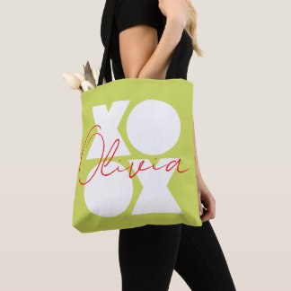 XOXO - groot logoontwerp in het wit Draagtas
