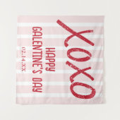 XOXO Hand Drawn Galentine’s Day Party Wandkleed (Voorkant (horizontaal))