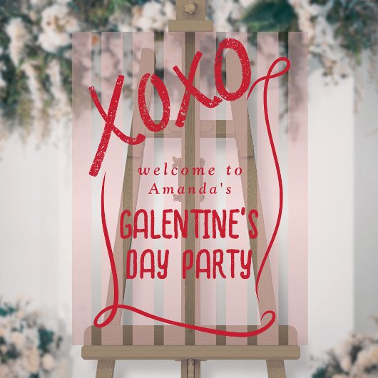 XOXO Hand Drawn Galentine’s Day Party Welcome