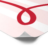 XOXO Hand Drawn Pink Engagement Party Welcome Poster (Hoek)