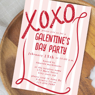XOXO Hand Getekende Galentine's Day-feest Kaart