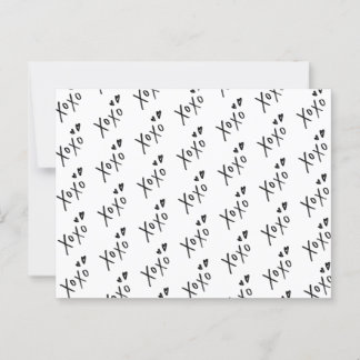 "XOXO" handgetekende belettering patroon Briefkaart