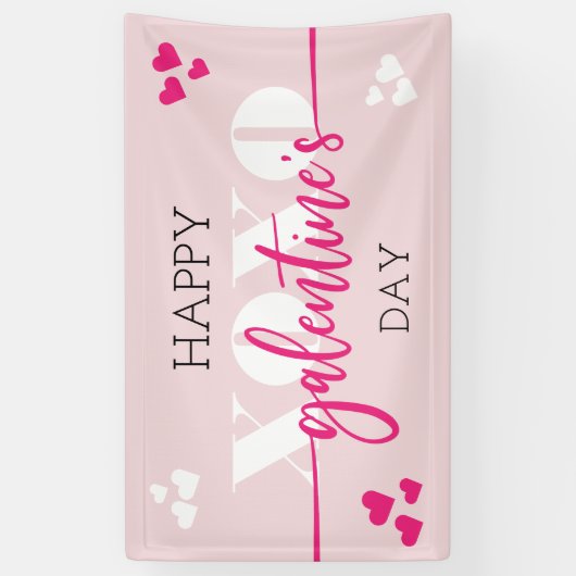 XOXO Happy Glanetine's Day Spandoek (Verticaal)