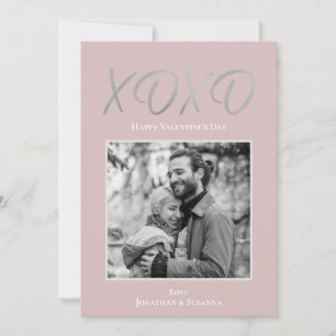 XOXO Happy Valentine's Day Photo Holiday Card Feestdagenkaart