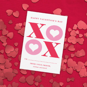 xoxo hart klas valentine's day kaart