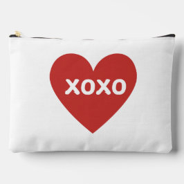XOXO Hart Ritssluiting Zakje Make-Up Tas