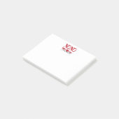 XOXO Heart Arrow Post-it Notes (Schuin)