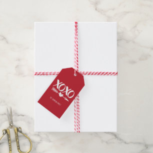 XOXO Heart Arrow Valentijnsdag Gift Labels Cadeaulabel