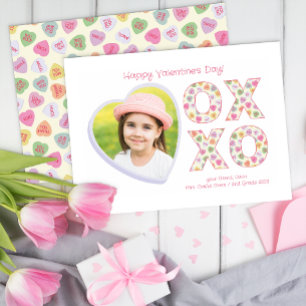 XOXO Heart Photo Salle de classe Carte de Saint-Va
