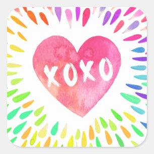 XoXo Heart Vierkante Sticker