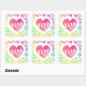 XoXo Heart Vierkante Sticker (Vel)