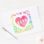 XoXo Heart Vierkante Sticker (Envelop)