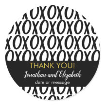 XOXO Hugs Kisses Hartelijk dank voor zwart wit