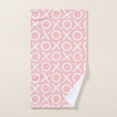 XOXO Hugs & Kisses Monogrammed Pastel Pink Modern (Serviette à main)