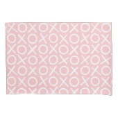 XOXO Hugs & Kisses Pastel Pink Cute Modern Pattern Kussensloop (Voorkant)