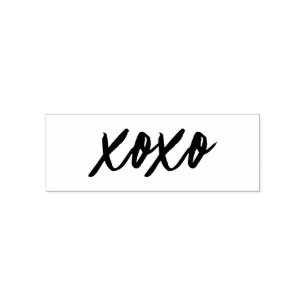 xoxo in Moderne Manuscript Typografie Zelfinktende Stempel