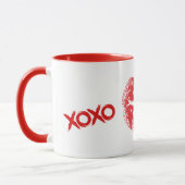 Xoxo Kiss Heart Kiss Lips Mug (Gauche)