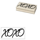 XOXO Kisses and Hugs - Script Rubberstempel (Gestempeld)