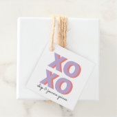 XOXO-kleurenblok Bedankjes Labels (In situ)