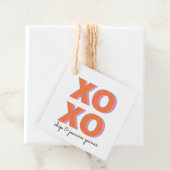 XOXO-kleurenblok Bedankjes Labels (In situ)