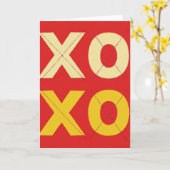 Xoxo Knuffels En Kusjes Kaart (Gele Bloem)