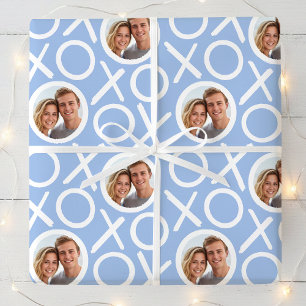XOXO Knuffels & Kusjes 2 Foto Blauwe Kwast Lettert Cadeaupapier