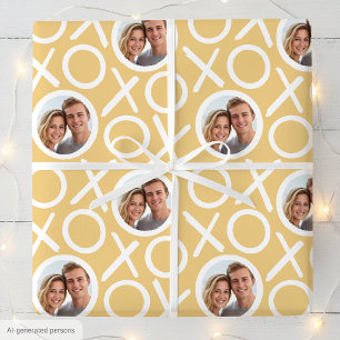 XOXO Knuffels & Kusjes 2 Foto Geel Borstel Schrift Cadeaupapier