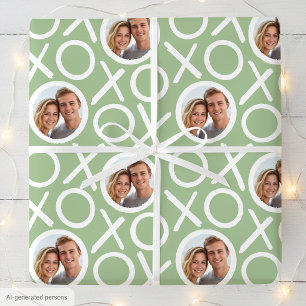 XOXO Knuffels & Kusjes 2 Foto Groen Borstel Schrif Cadeaupapier