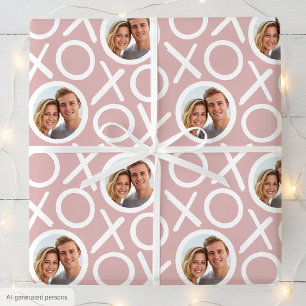 XOXO Knuffels & Kusjes 2 Foto Stof Roze Kwast Scri Cadeaupapier