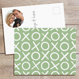 XOXO Knuffels & Kusjes Foto Groen Typografie Moder Briefkaart