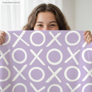 XOXO Knuffels & Kusjes Paarse Stijlvolle Moderne P Fleece Deken