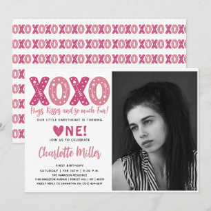 XOXO Knuffels & Kusjes Valentijnsdag 1e Verjaardag Kaart