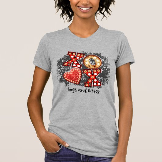 XOXO-liefde nog zorgwekkender, minder hart T-shirt (Voorkant)