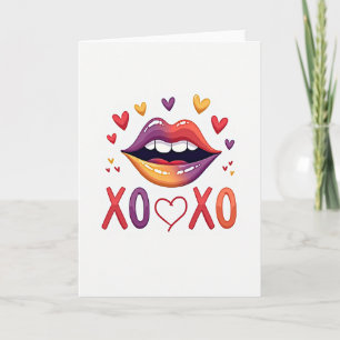Xoxo Lippen Hartjes Liefde Kaart