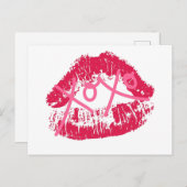 XOXO Lips Feestdagenkaart (Voorkant / Achterkant)
