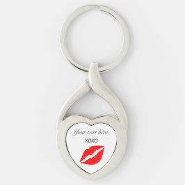 XOXO LIPS-Valentijn aanpassen Sleutelhanger