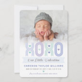 XOXO Little Valentine Photo Boy Faire-part de nais (Devant)