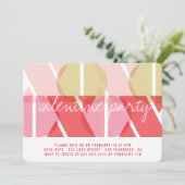 XOXO Love and Kisses Valentijnsdag Party nodigt ui Kaart (Staand voorkant)