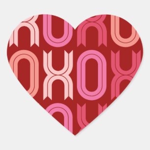 XOXO Love en Kisses Valentijnsdag Stickers