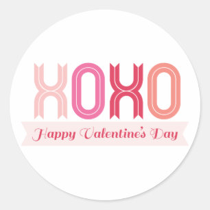 XOXO Love en Kisses Valentijnsdag Stickers