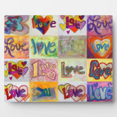 XOXO Love Mosaic Collage Peinture Poème Plaque (Devant)