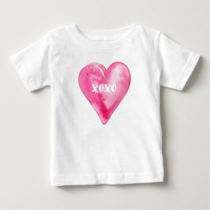 XOXO Love Pink Waterverf Heart Valentijns
