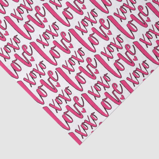 XOXO LOVE Valentijnsdag Tissuepapier (Detail)