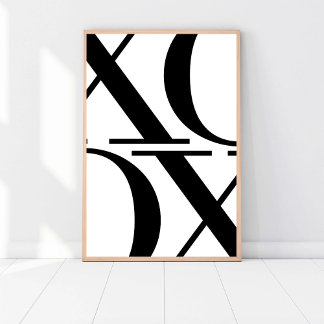 XOXO Mode Minimalistisch Kunstwerk Binnenlands Ont Poster