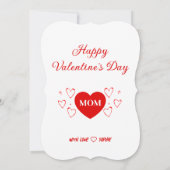 XOXO moderne Coeurs rouges Valentines Carte photo  (Dos)