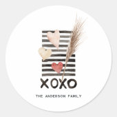 XOXO | Moderne Valentijnsdag Stickers (Voorkant)