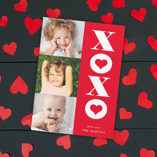 xoxo multi-foto Valentijnsdag kaart
